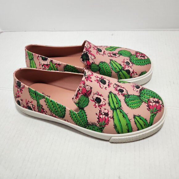Melissa Ground III Pink Cactus Flower Slip-on Tennis Shoe - Picture 2 of 12